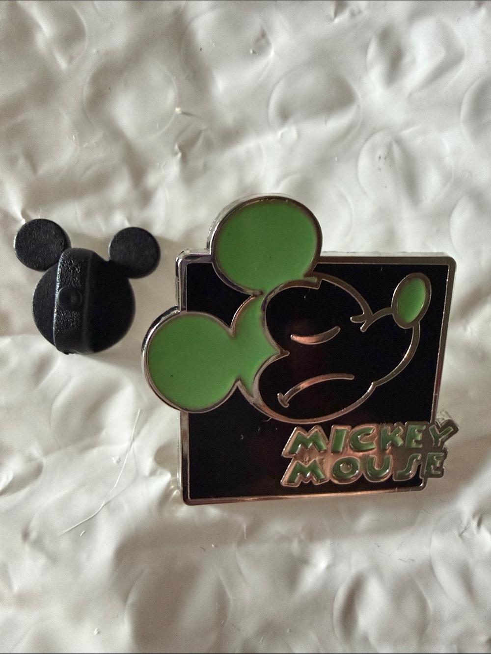 Disney Mickey Mouse Green & Black Enamel Pin